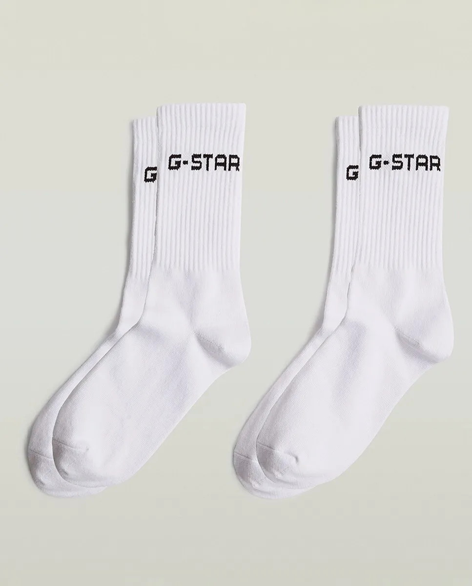 Комплект из двух пар мужских спортивных носков G-Star, белый
Комплект из двух пар мужских спортивных носков G-Star, белый