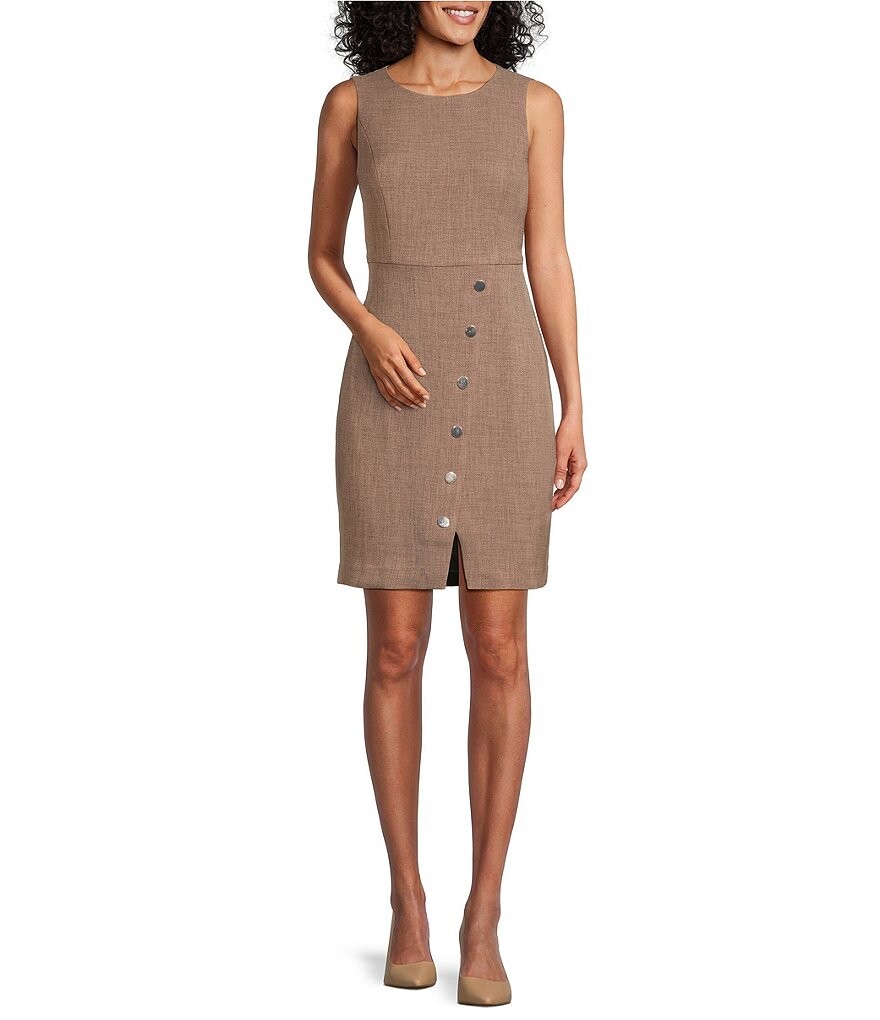Платье-футляр без рукавов Kasper Petite Size из крепа с круглым вырезом и круглым вырезом, бежевый
Платье-футляр без рукавов Kasper Petite Size из крепа с круглым вырезом и круглым вырезом, бежевый