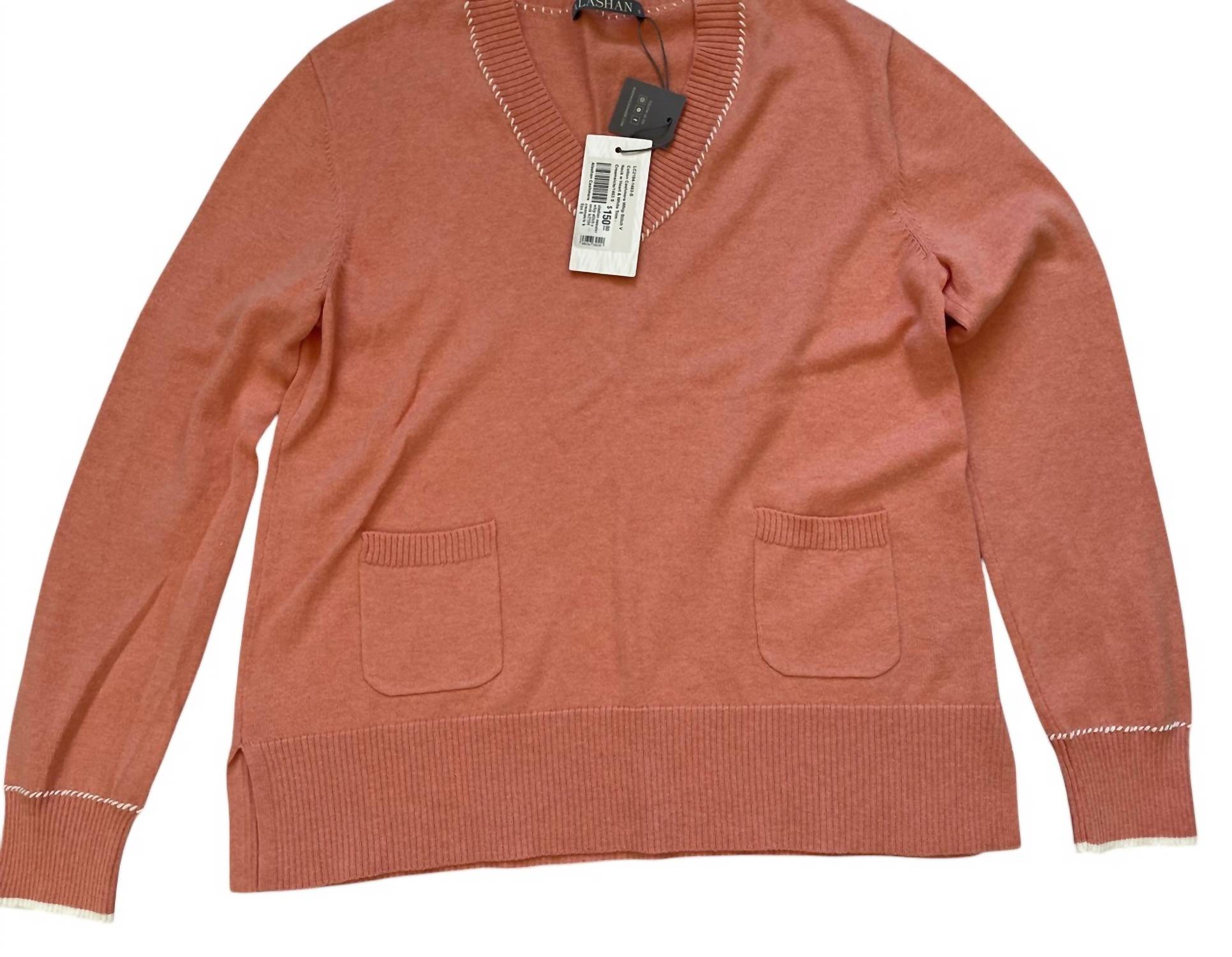 Alashan Cashmere Женский свитер с V-образным вырезом и декоративной строчкой, цвет «кремовое мороженое»
Alashan Cashmere Женский свитер с V-образным вырезом и декоративной строчкой, цвет «кремовое мороженое»