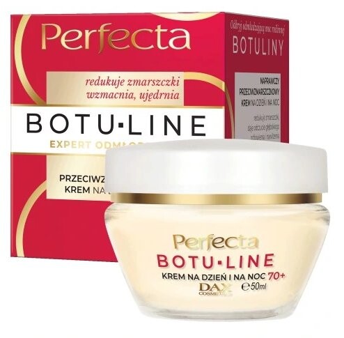 Крем дневной и ночной против морщин 70+, 50 мл Perfecta, Botu-Line
Крем дневной и ночной против морщин 70+, 50 мл Perfecta, Botu-Line
