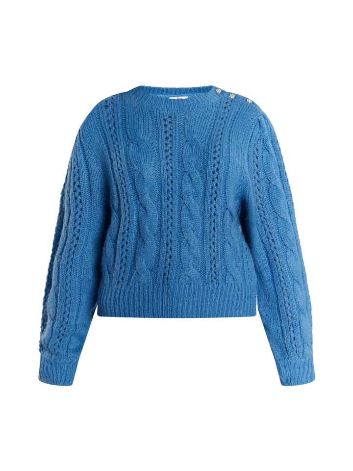 Женский вязаный свитер небесно-голубого цвета myMo
Женский вязаный свитер небесно-голубого цвета myMo