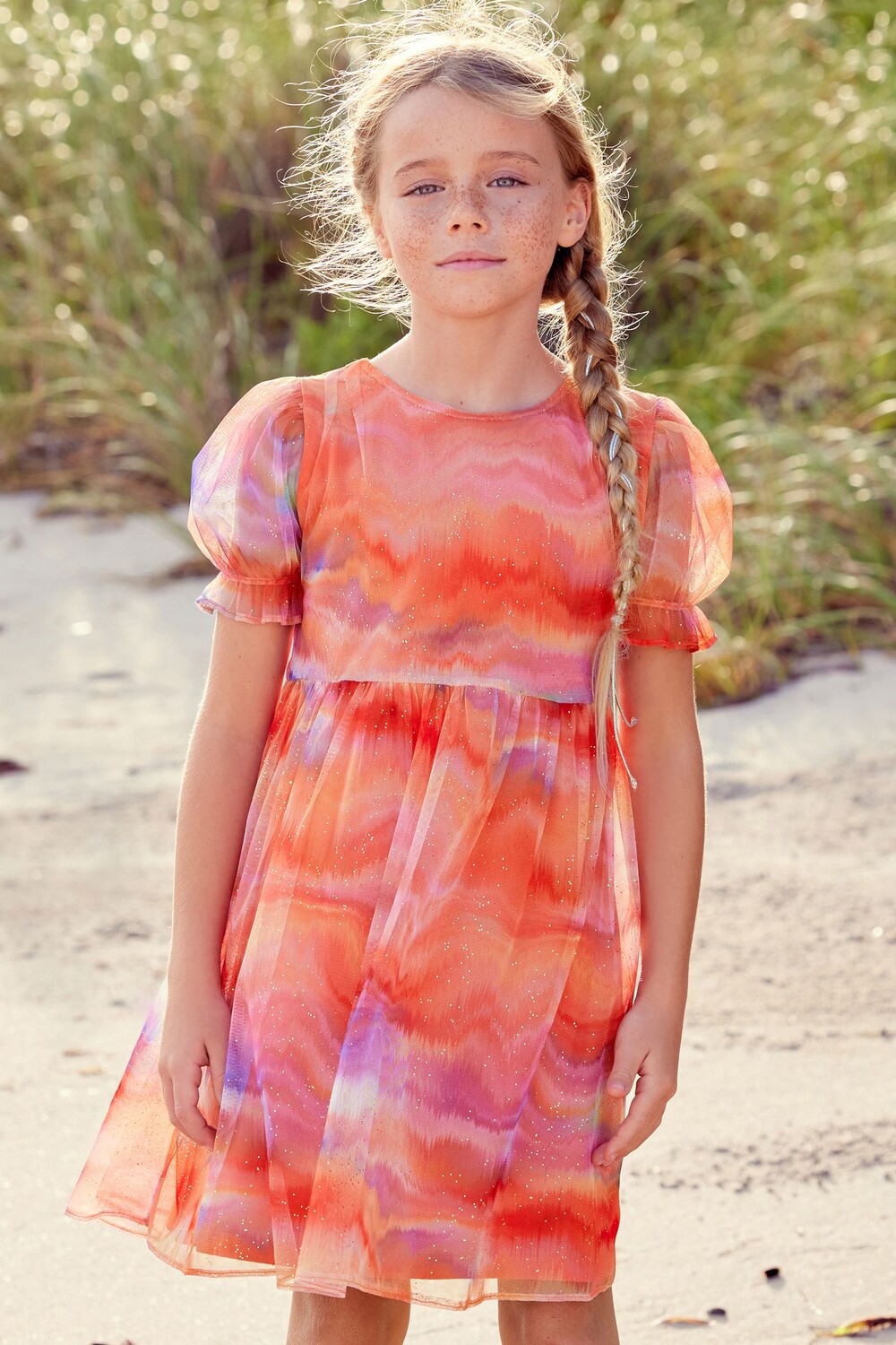 Платье из блестящей сетки (3–16 лет) Next, оранжевый
Платье из блестящей сетки (3–16 лет) Next, оранжевый