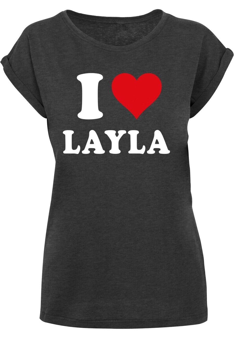 Футболка Merchcode I LOVE LAYLA, антрацит 
Футболка Merchcode I LOVE LAYLA, антрацит