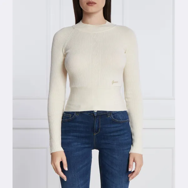 Облегающий свитер с добавлением шерсти Guess, бежевый
Облегающий свитер с добавлением шерсти Guess, бежевый