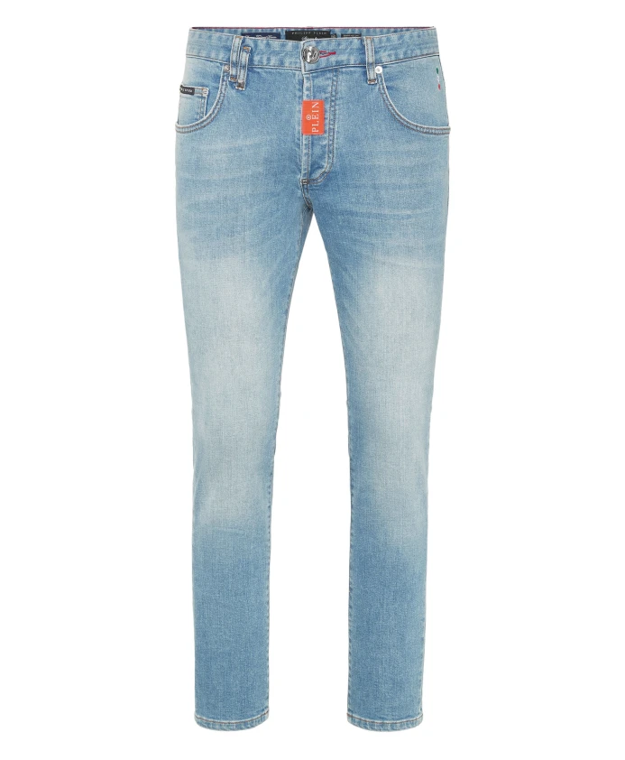 Узкие джинсовые брюки шестиугольной формы Philipp Plein, синий
Узкие джинсовые брюки шестиугольной формы Philipp Plein, синий