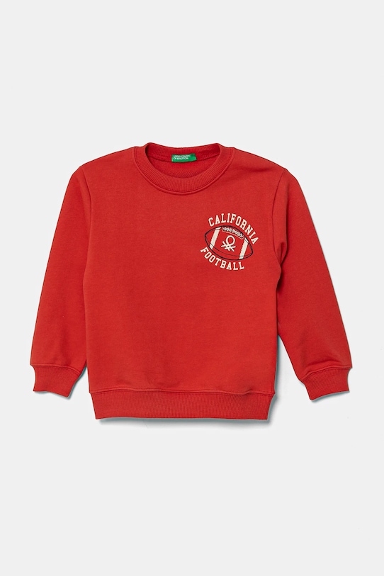 Детская хлопковая толстовка United Colors Of Benetton, красный 
Детская хлопковая толстовка United Colors Of Benetton, красный