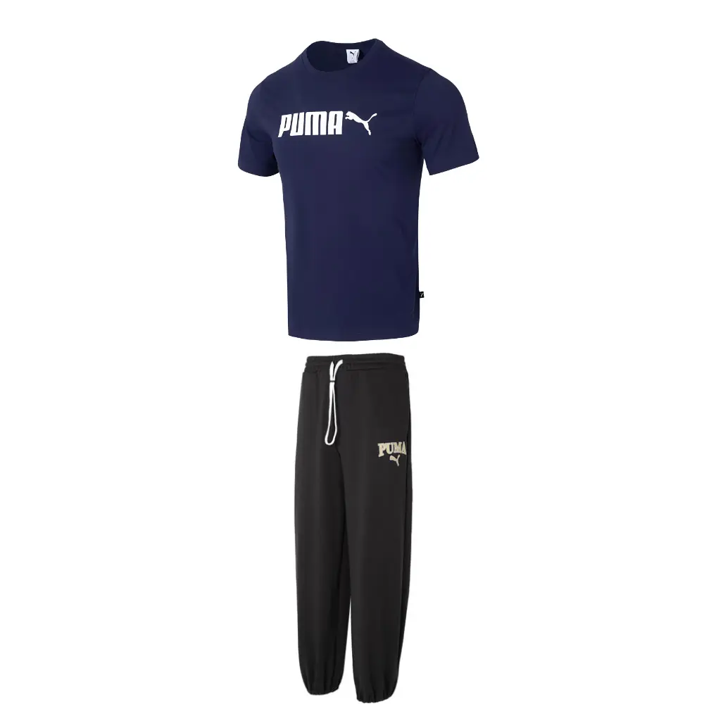 PUMA Повседневный спортивный комплект для мужчин морской синий топ + черный низ
PUMA Повседневный спортивный комплект для мужчин морской синий топ + черный низ