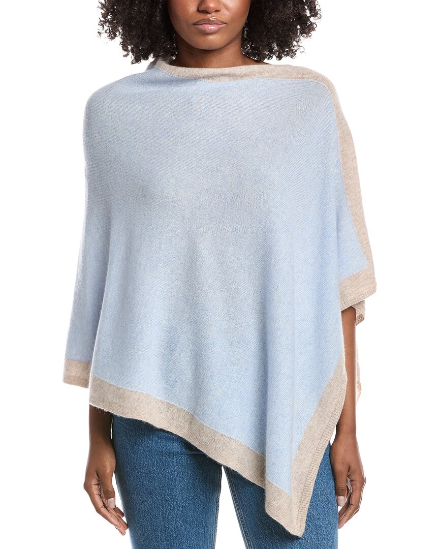 Кашемировое пончо Forte с контрастной каймой, синий
Кашемировое пончо Forte с контрастной каймой, синий