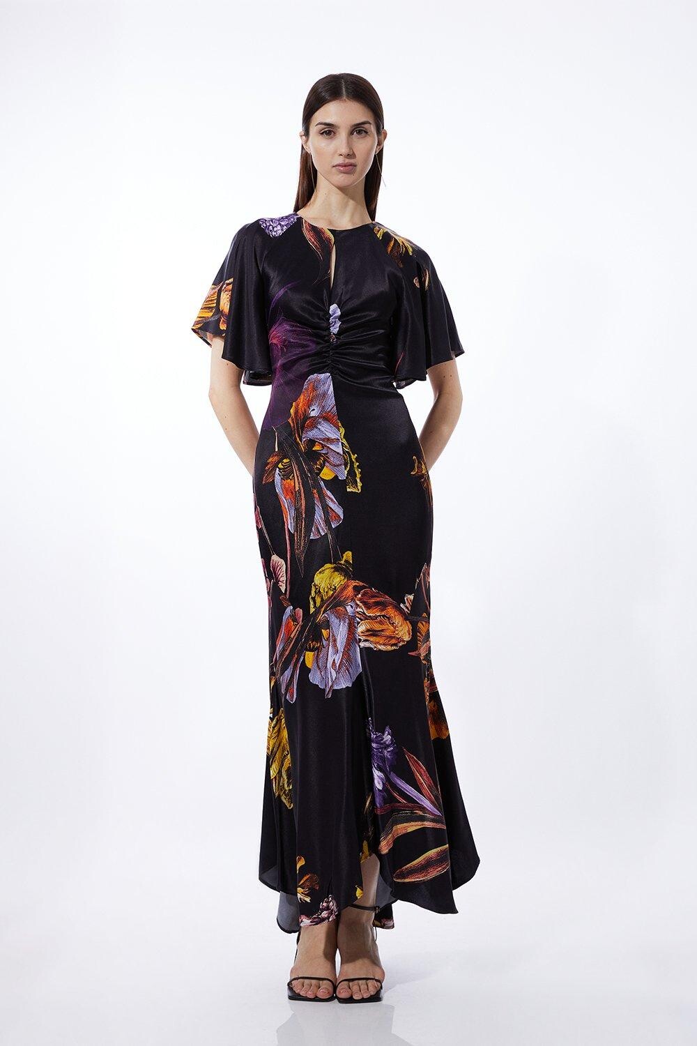 Платье макси Petite Midnight с цветочным принтом и ткаными рукавами ангела Karen Millen, черный
Платье макси Petite Midnight с цветочным принтом и ткаными рукавами ангела Karen Millen, черный