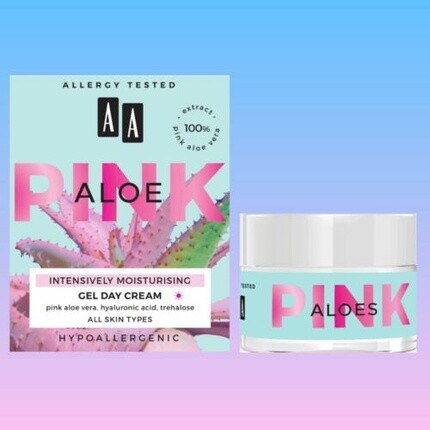 Розовый алоэ вера интенсивно увлажняющий дневной гель-крем с гиалуроновой кислотой 50мл, Aa
Розовый алоэ вера интенсивно увлажняющий дневной гель-крем с гиалуроновой кислотой 50мл, Aa