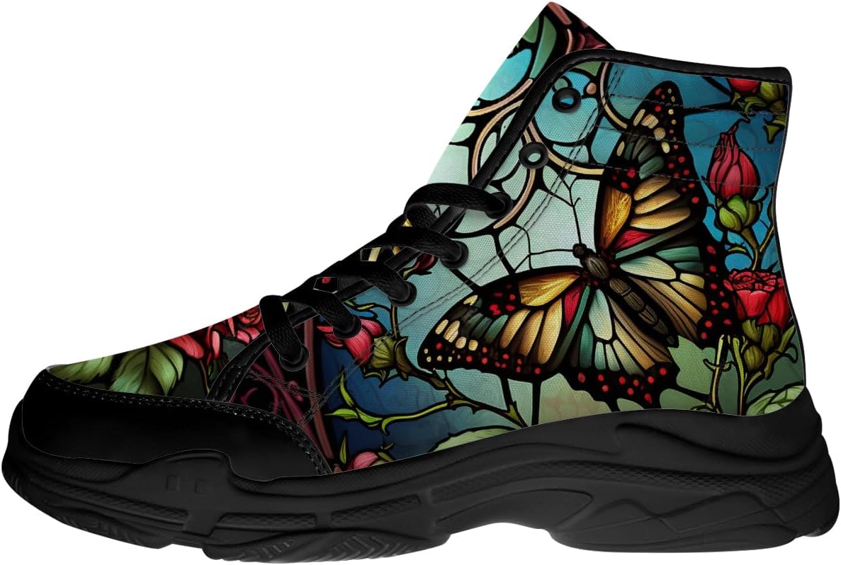 Женские высокие кеды-бабочки, кружевные кроссовки на платформе из канвы Generic, 3106 Stained Glass Butterfly
Женские высокие кеды-бабочки, кружевные кроссовки на платформе из канвы Generic, 3106 Stained Glass Butterfly