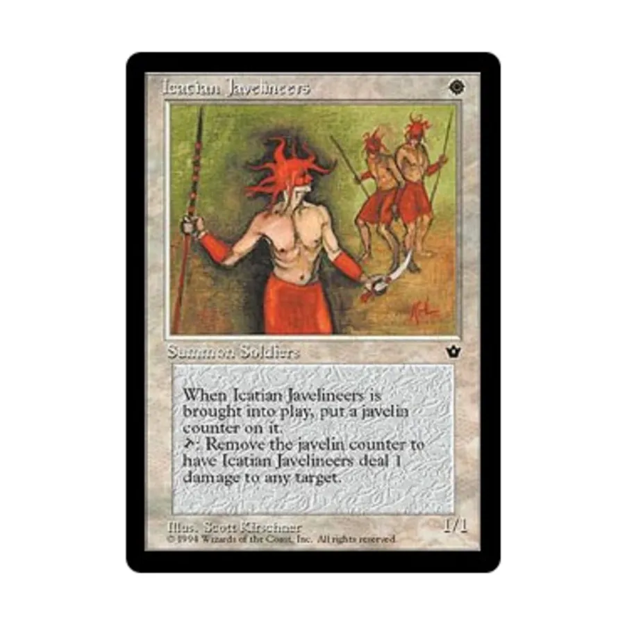 CCG Икатийские дротики - Вер. 3 (С3), MTG - Fallen Empires
CCG Икатийские дротики - Вер. 3 (С3), MTG - Fallen Empires