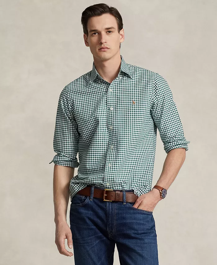 Мужская рубашка Оксфорд классического кроя в клетку Gingham Polo Ralph Lauren, зеленый
Мужская рубашка Оксфорд классического кроя в клетку Gingham Polo Ralph Lauren, зеленый
