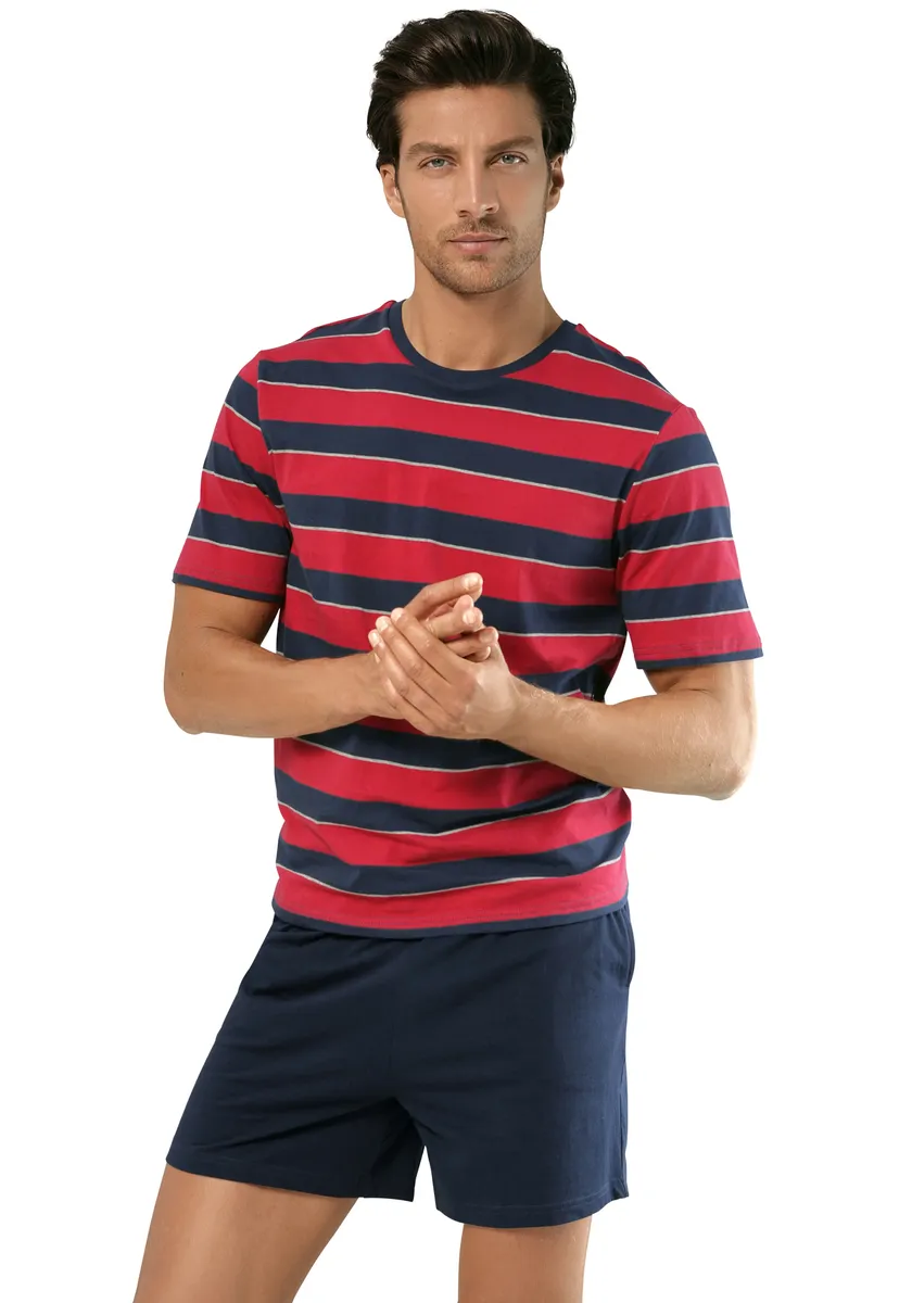 H.I.S Пижама (2 шт., 1 шт.), с верхом в изысканную полоску, синий
H.I.S Пижама (2 шт., 1 шт.), с верхом в изысканную полоску, синий