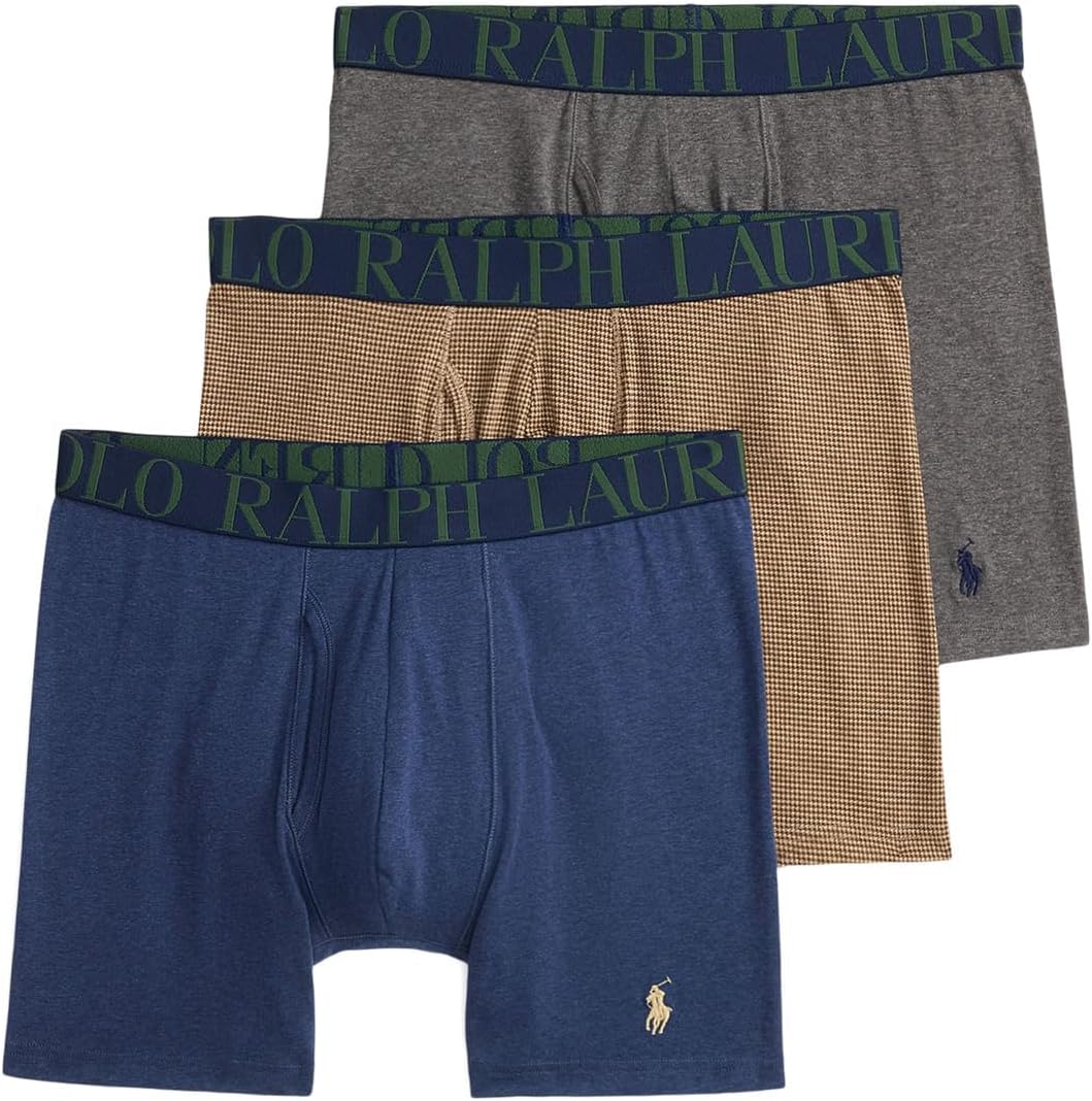 Мужские трусы-боксеры классического кроя POLO RALPH LAUREN, комплект из 3 пар, Winter Navy Heather/Steeplechase Houndstooth/Charcoal Heather
Мужские трусы-боксеры классического кроя POLO RALPH LAUREN, комплект из 3 пар, Winter Navy Heather/Steeplechase Houndstooth/Charcoal Heather