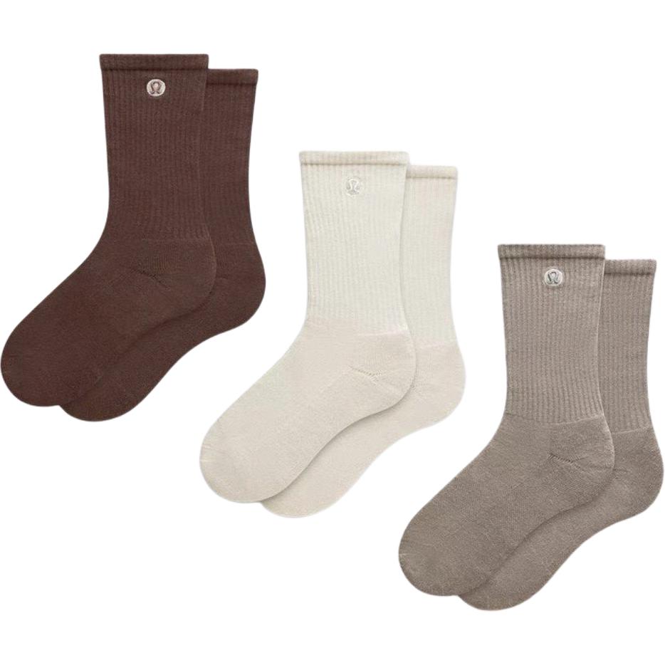 Повседневные носки мид-кальф Unisex 3 пары Lululemon, WSHG/LTIV/LVCK
Повседневные носки мид-кальф Unisex 3 пары Lululemon, WSHG/LTIV/LVCK