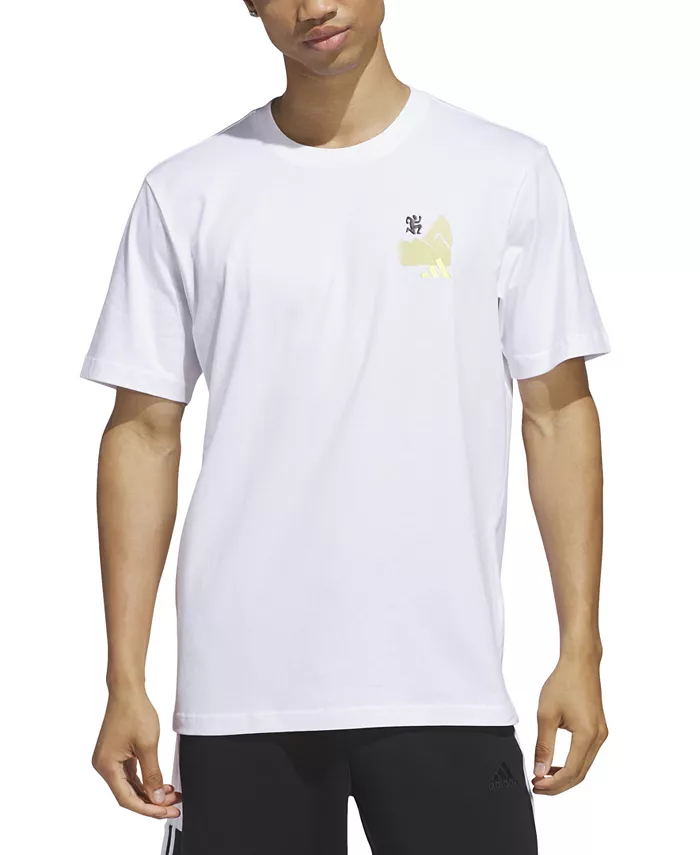 Мужская футболка Jetset Camper с принтом, классический крой adidas, белый
Мужская футболка Jetset Camper с принтом, классический крой adidas, белый