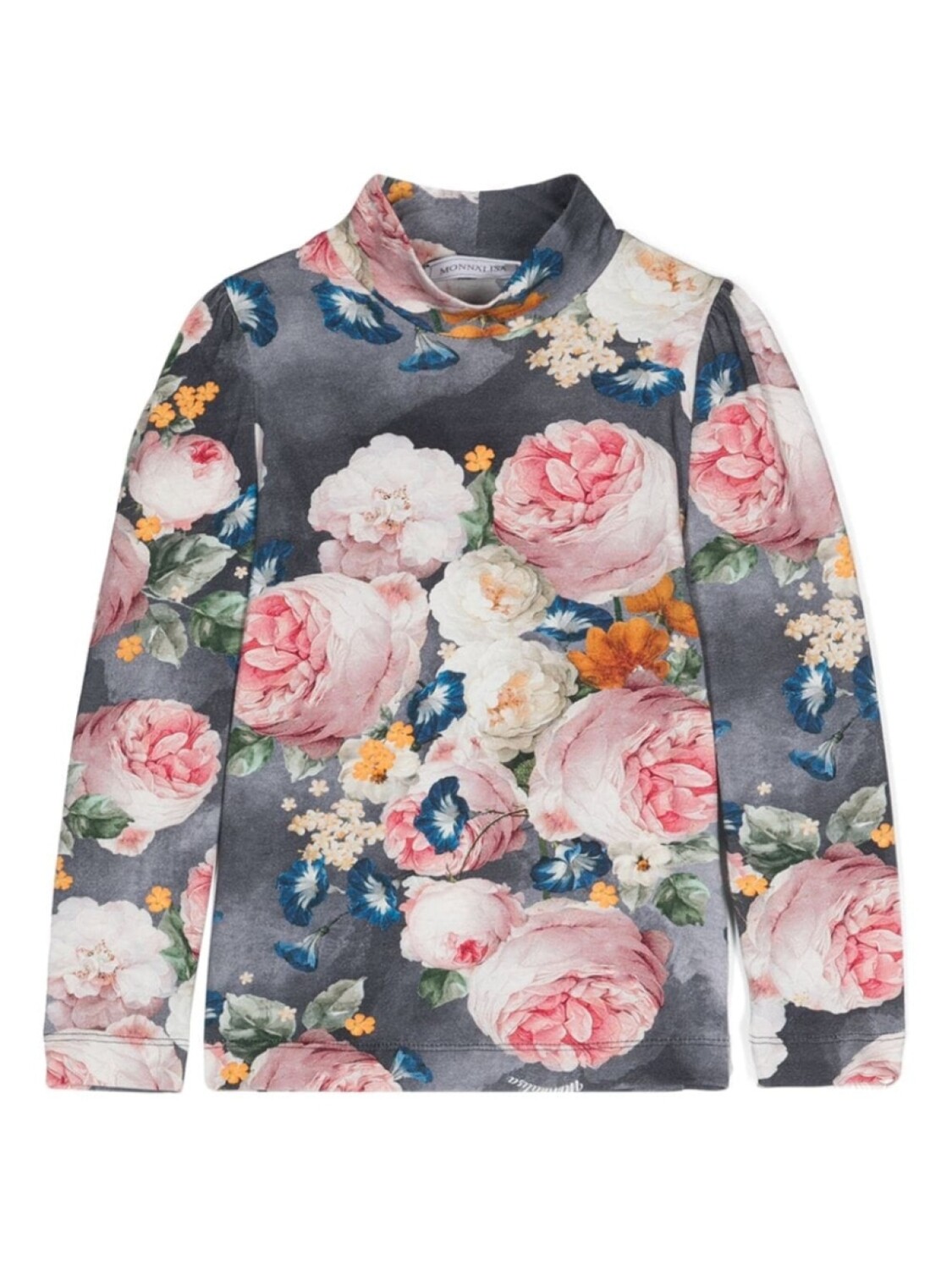 Футболка с высоким воротником и цветочным принтом Monnalisa, синий
Футболка с высоким воротником и цветочным принтом Monnalisa, синий