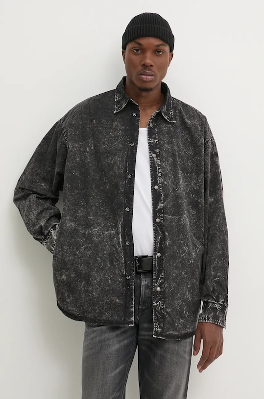 Хлопковая рубашка S-VEKEN Diesel, черный 
Хлопковая рубашка S-VEKEN Diesel, черный