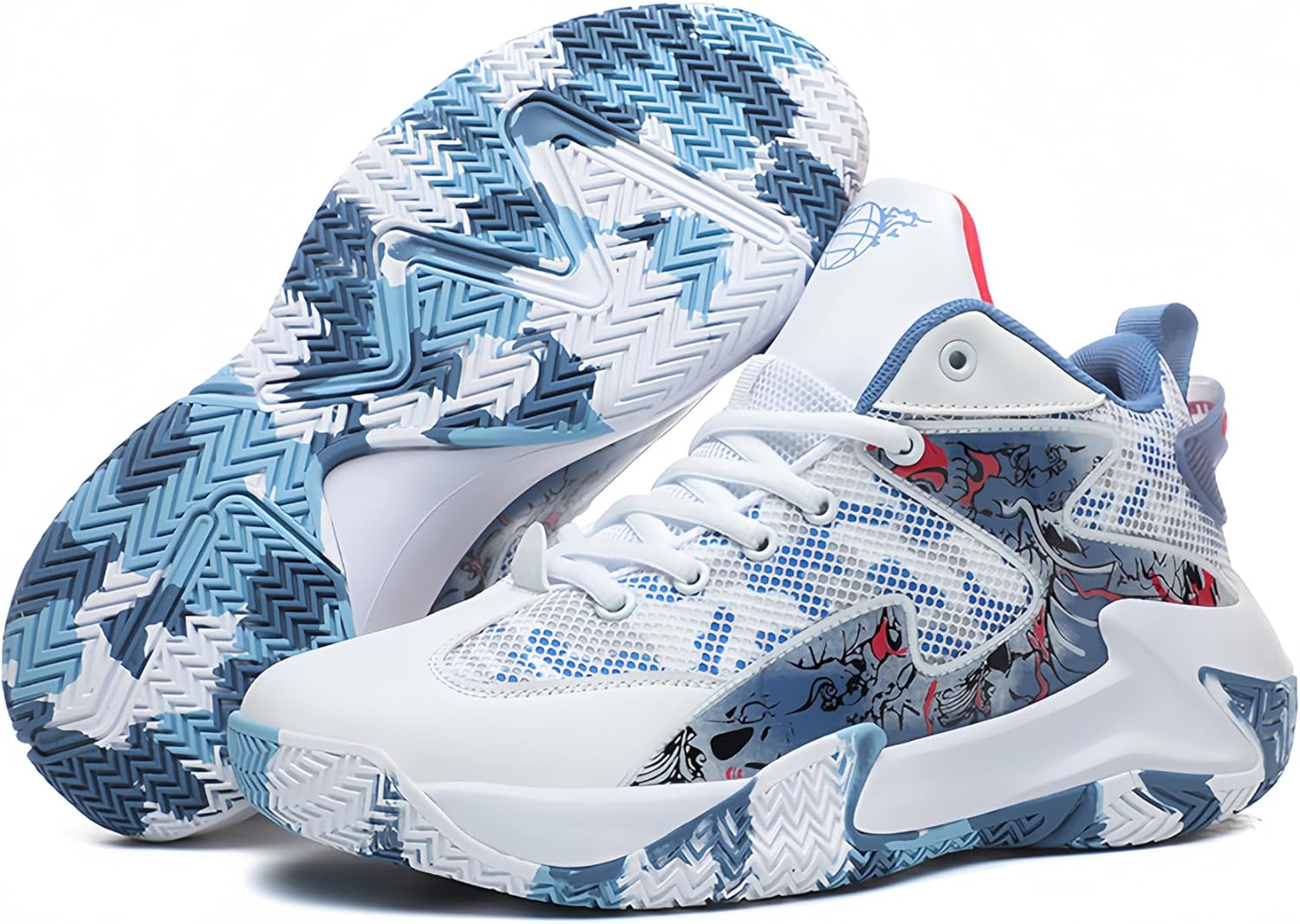 Мужские баскетбольные кроссовки Qiucdzi с противоскользящей подошвой, дышащие, для улицы, модные, с граффити, для спорта, тренировок, бега и ходьбы, белый
Мужские баскетбольные кроссовки Qiucdzi с противоскользящей подошвой, дышащие, для улицы, модные, с граффити, для спорта, тренировок, бега и ходьбы, белый