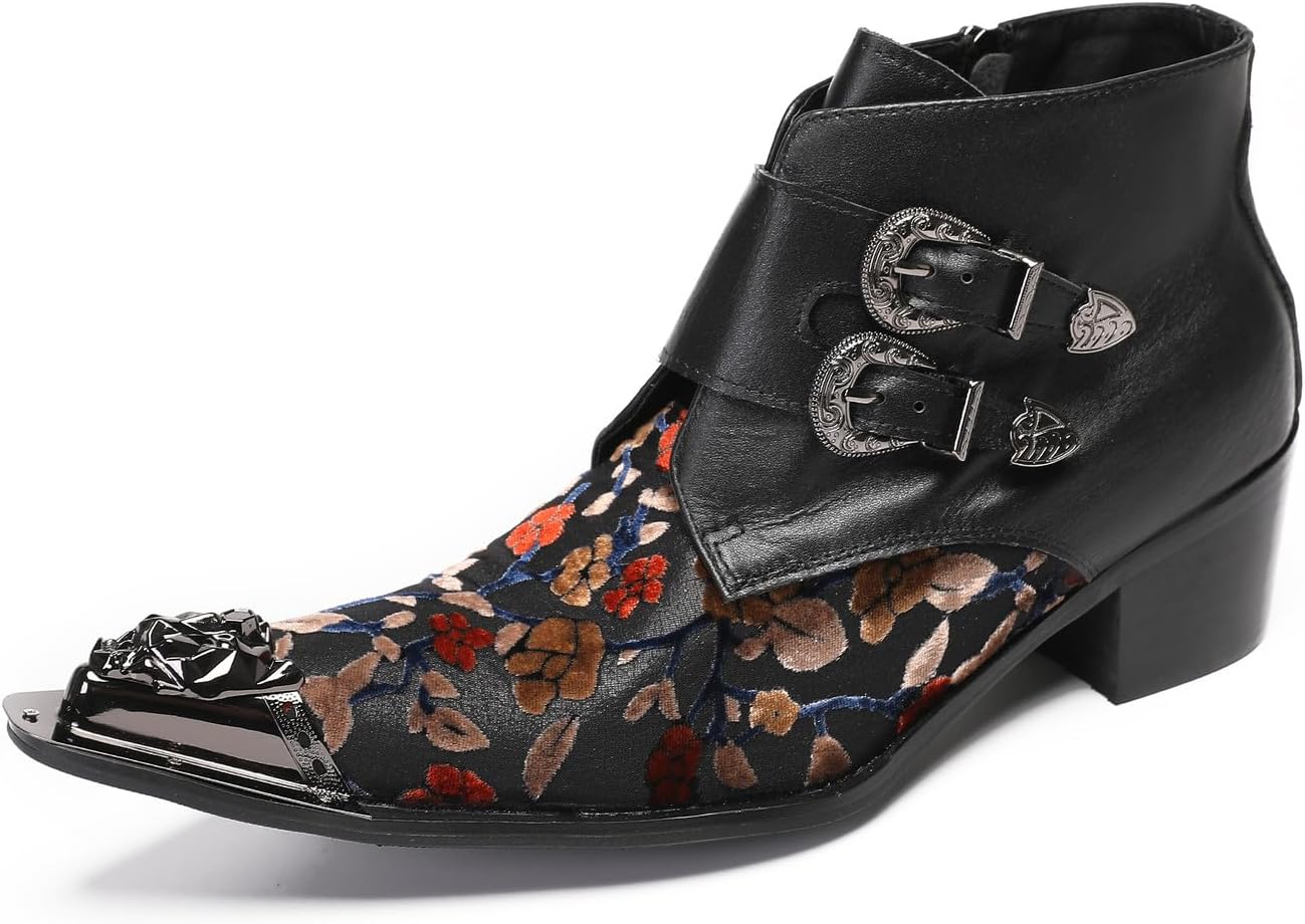 Мужские ботинки Santimon Cowboy для вечеринок, повседневные ботинки Челси, кожаные ботинки до щиколотки с металлическим заостренным носком, западная мода, молния, мужские ботинки Чакка, черный
Мужские ботинки Santimon Cowboy для вечеринок, повседневные ботинки Челси, кожаные ботинки до щиколотки с металлическим заостренным носком, западная мода, молния, мужские ботинки Чакка, черный