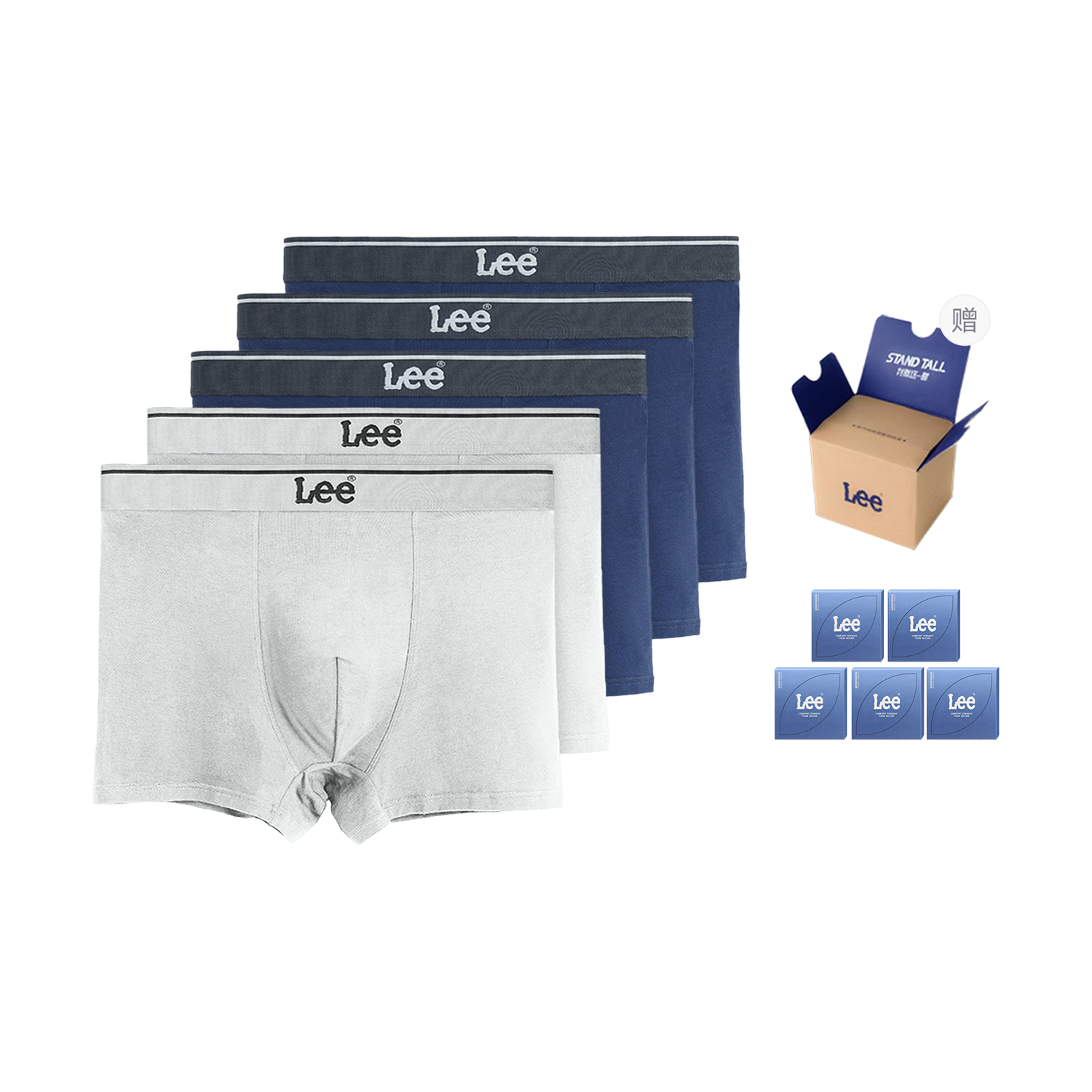 Lee Подарочный набор мужского белья 5 пар
Lee Подарочный набор мужского белья 5 пар