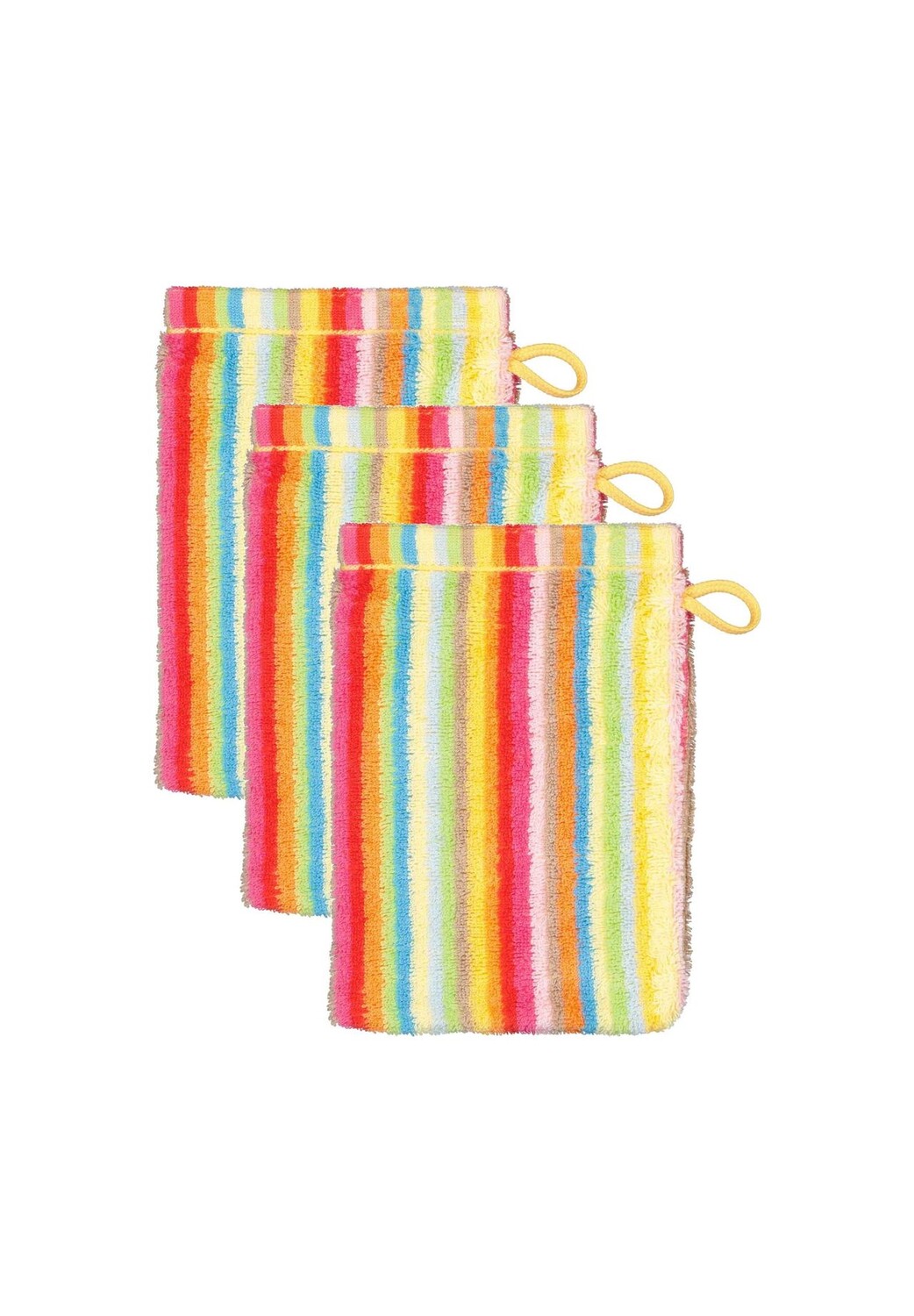 Рукавица для мытья, 3 шт. - C Life Style многоцветная, мочалка, в полоску, 16х22 см, махровая ткань Cawö, размер: длина 22см, ширина 16см. 
Рукавица для мытья, 3 шт. - C Life Style многоцветная, мочалка, в полоску, 16х22 см, махровая ткань Cawö, размер: длина 22см, ширина 16см.