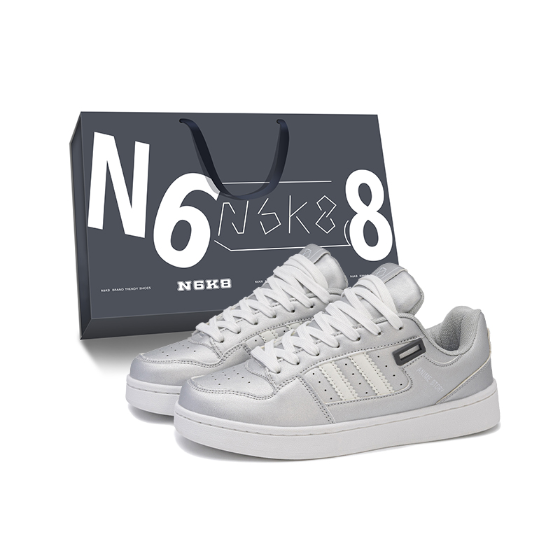 N6K8 Антискользящие износостойкие низкие скейтерские кроссовки унисекс серебристые, цвет Silver
N6K8 Антискользящие износостойкие низкие скейтерские кроссовки унисекс серебристые, цвет Silver