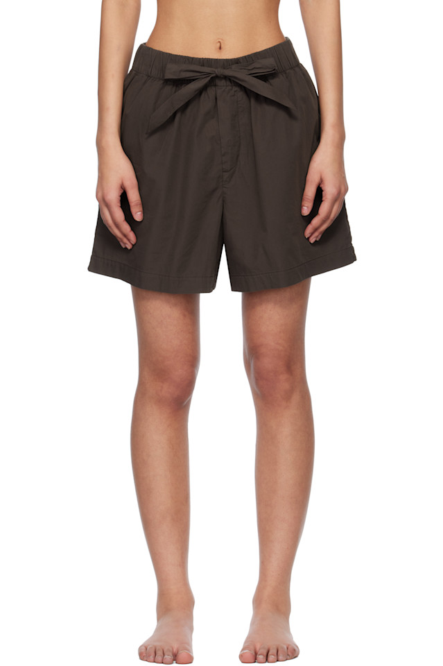 Пижамные шорты из поплина Tekla, коричневый
Пижамные шорты из поплина Tekla, коричневый