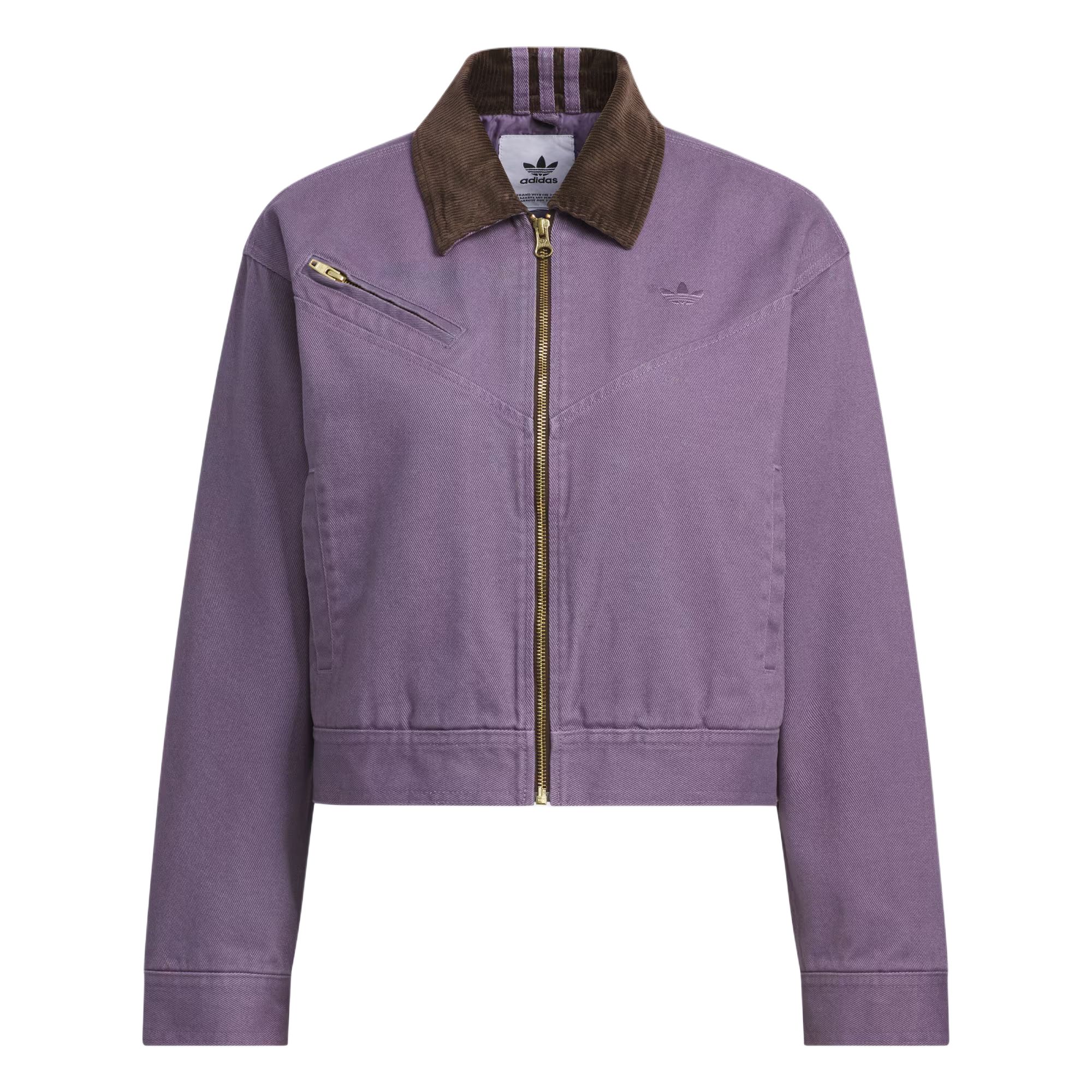 Пуховик с принтом "WASH PAD" для женщин Темно-серый фиолетовый/золотой Adidas Originals 
Пуховик с принтом "WASH PAD" для женщин Темно-серый фиолетовый/золотой Adidas Originals