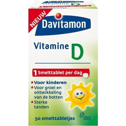 Давитамон Витамин D для детей - Рост и развитие - Диетическая добавка - плавящиеся таблетки 50 шт. Davitamon
Давитамон Витамин D для детей - Рост и развитие - Диетическая добавка - плавящиеся таблетки 50 шт. Davitamon