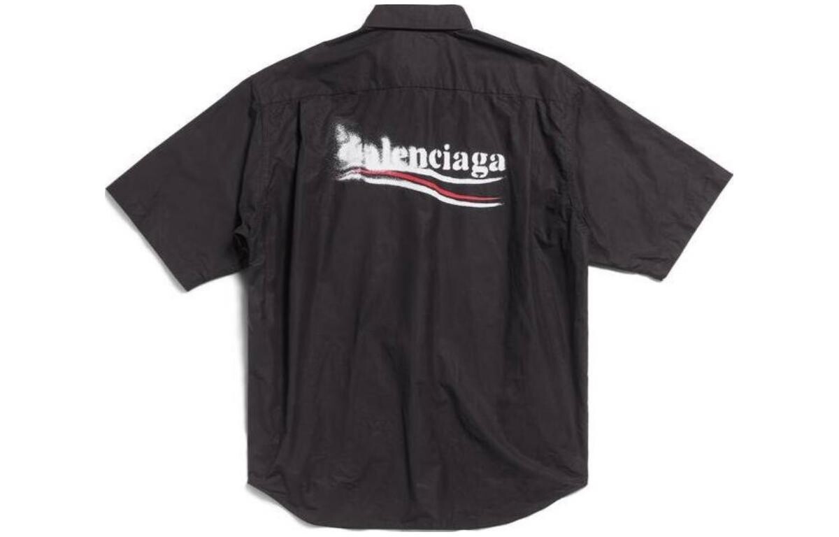 Рубашка мужская Balenciaga с логотипом на спине, черный
Рубашка мужская Balenciaga с логотипом на спине, черный