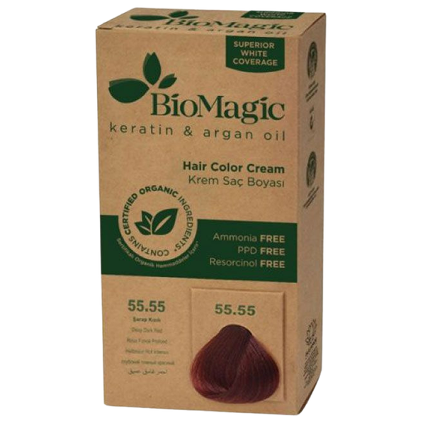 Краска для волос насыщенный темно-красный 55.55, 250 г Biomagic Keratin&Argan oil, цвет ciemna czerwień 55.55
Краска для волос насыщенный темно-красный 55.55, 250 г Biomagic Keratin&Argan oil, цвет ciemna czerwień 55.55