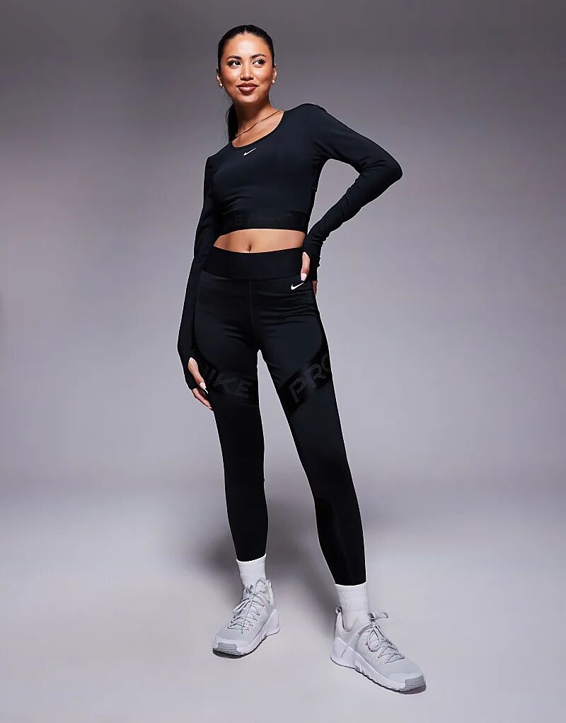 Леггинсы Nike Pro Training Dri-FIT Sculpt длиной 7/8 с высокой талией, черного цвета
Леггинсы Nike Pro Training Dri-FIT Sculpt длиной 7/8 с высокой талией, черного цвета