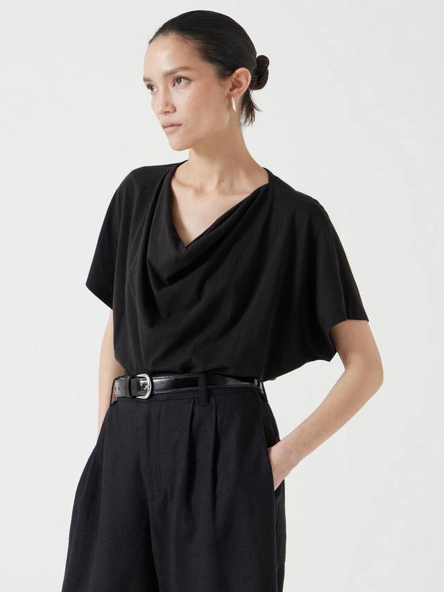 Футболка из хлопковой смеси с воротником-хомутом HUSH, Black
Футболка из хлопковой смеси с воротником-хомутом HUSH, Black