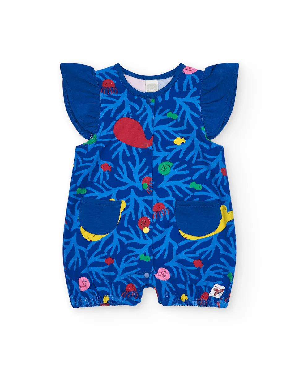 Комбинезон для девочки с морским принтом и карманами в форме рыбок Tuc tuc, синий
Комбинезон для девочки с морским принтом и карманами в форме рыбок Tuc tuc, синий