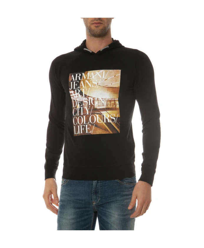 Пуловер с капюшоном Armani Jeans, черный
Пуловер с капюшоном Armani Jeans, черный