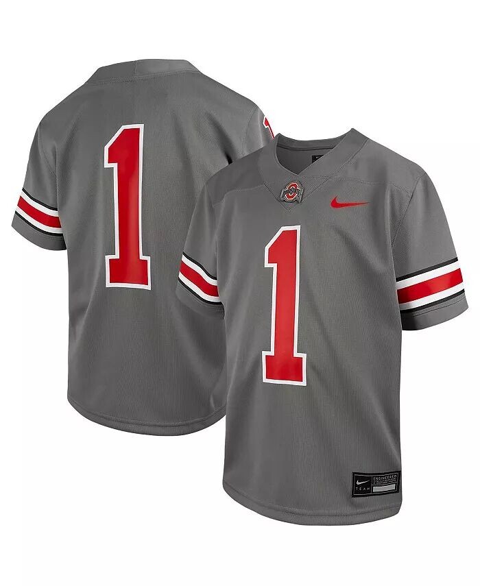 Дошкольный #1 Steel Ohio State Buckeyes альтернативная футбольная майка Untouchable Nike
Дошкольный #1 Steel Ohio State Buckeyes альтернативная футбольная майка Untouchable Nike