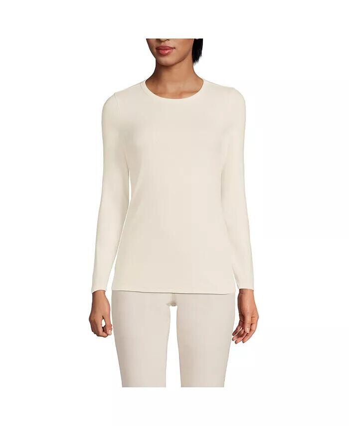 Женская футболка в рубчик с длинным рукавом Lands' End, белый
Женская футболка в рубчик с длинным рукавом Lands' End, белый