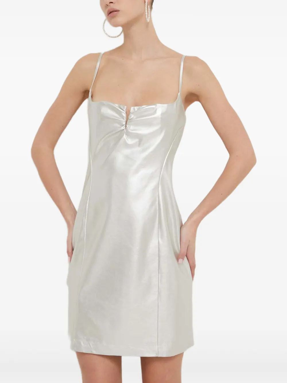 Собранное (драпированное) мини-платье Hugo, серебристый
Собранное (драпированное) мини-платье Hugo, серебристый