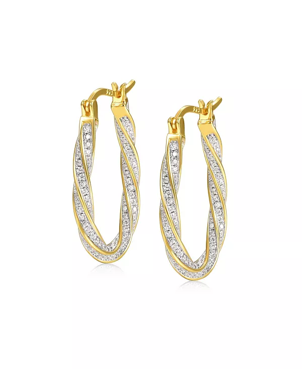 Серьги-Кольца овальной и продолговатой формы из стерлингового серебра с покрытием из 14-каратного золота и кубическим цирконием Genevive, gold
Серьги-Кольца овальной и продолговатой формы из стерлингового серебра с покрытием из 14-каратного золота и кубическим цирконием Genevive, gold