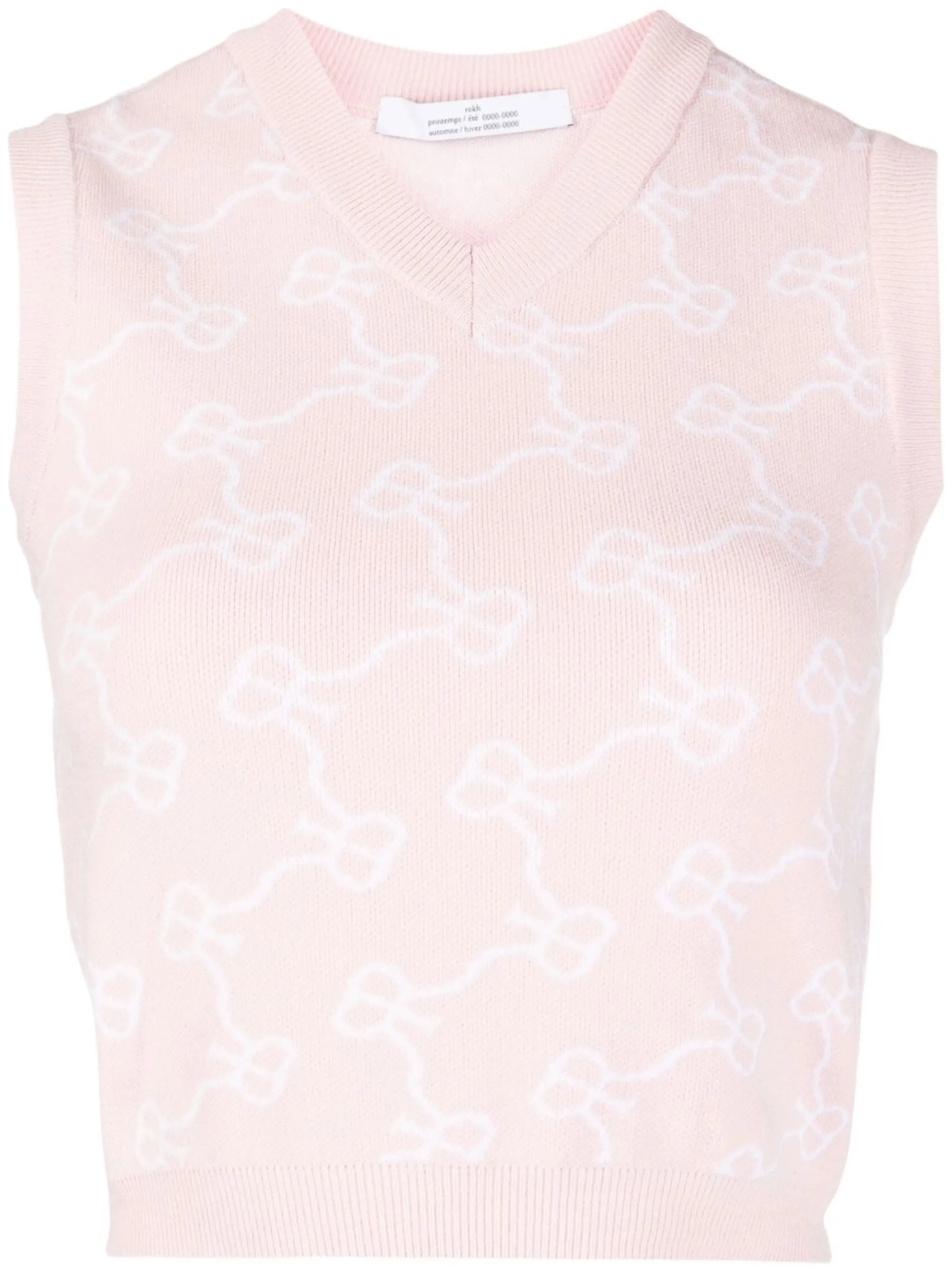 Укороченный топ с монограммой Rokh, розовый
Укороченный топ с монограммой Rokh, розовый