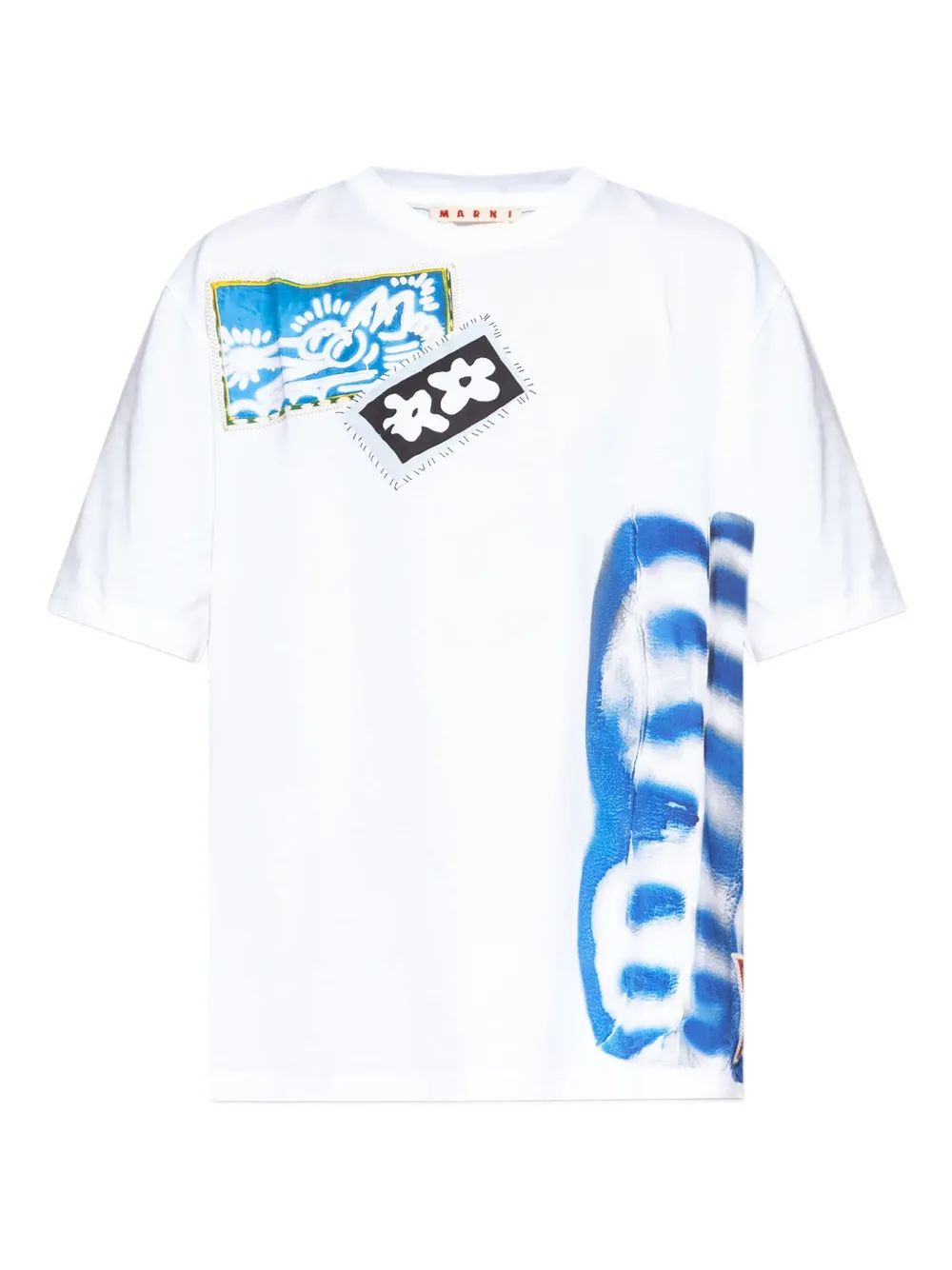 Футболка с принтом в стиле пэчворк Marni, белый
Футболка с принтом в стиле пэчворк Marni, белый