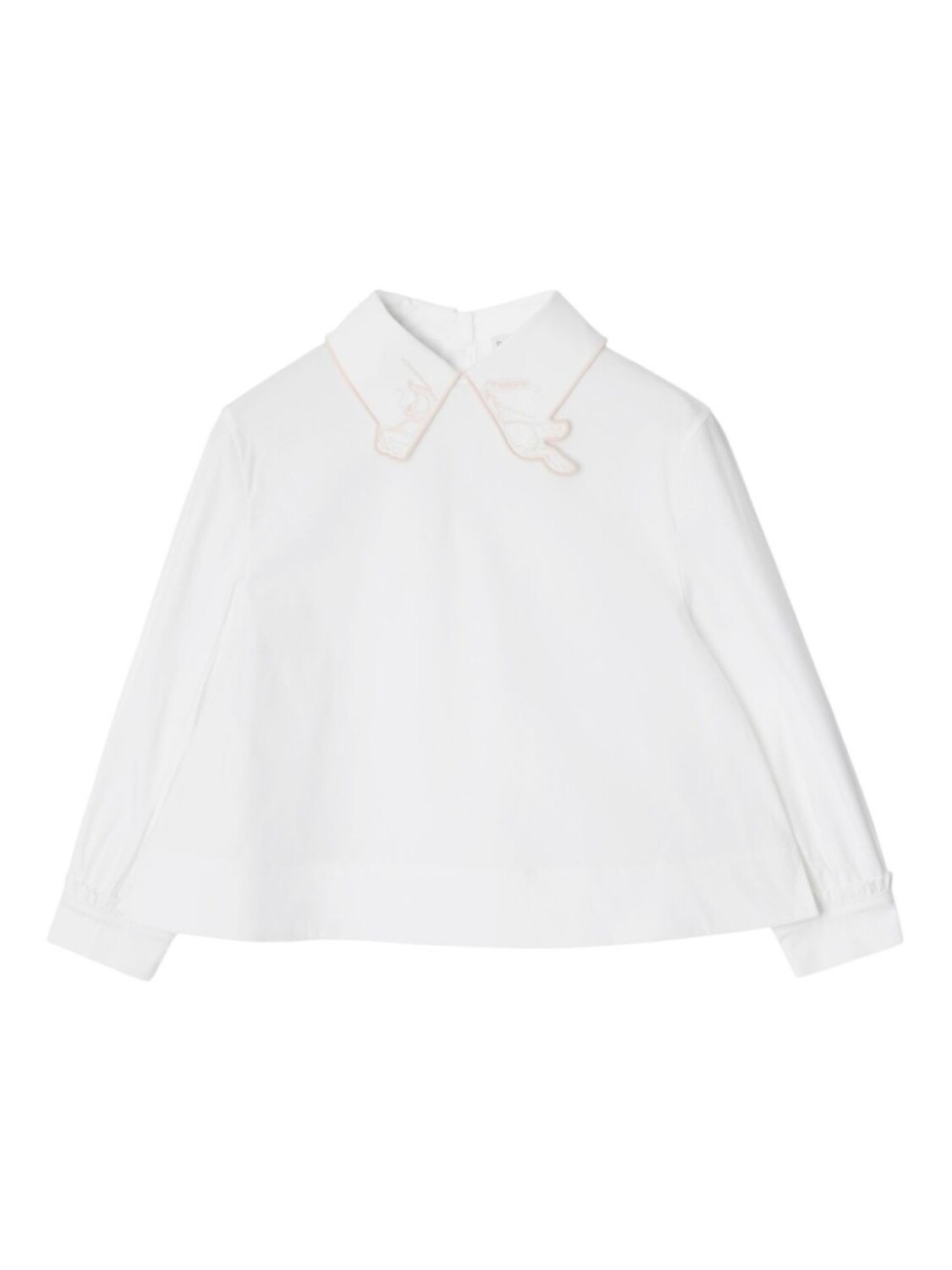 Рубашка с вышитым воротником Burberry Kids, белый
Рубашка с вышитым воротником Burberry Kids, белый