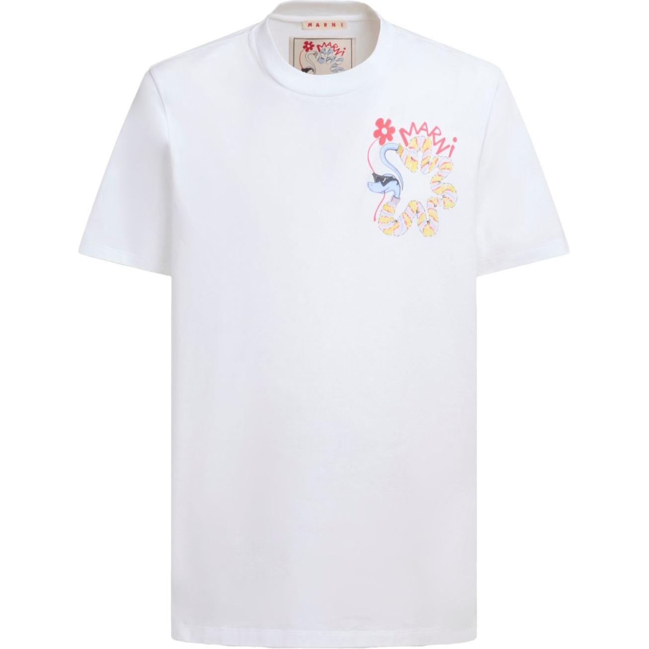 Футболка MARNI с принтом, белая
Футболка MARNI с принтом, белая