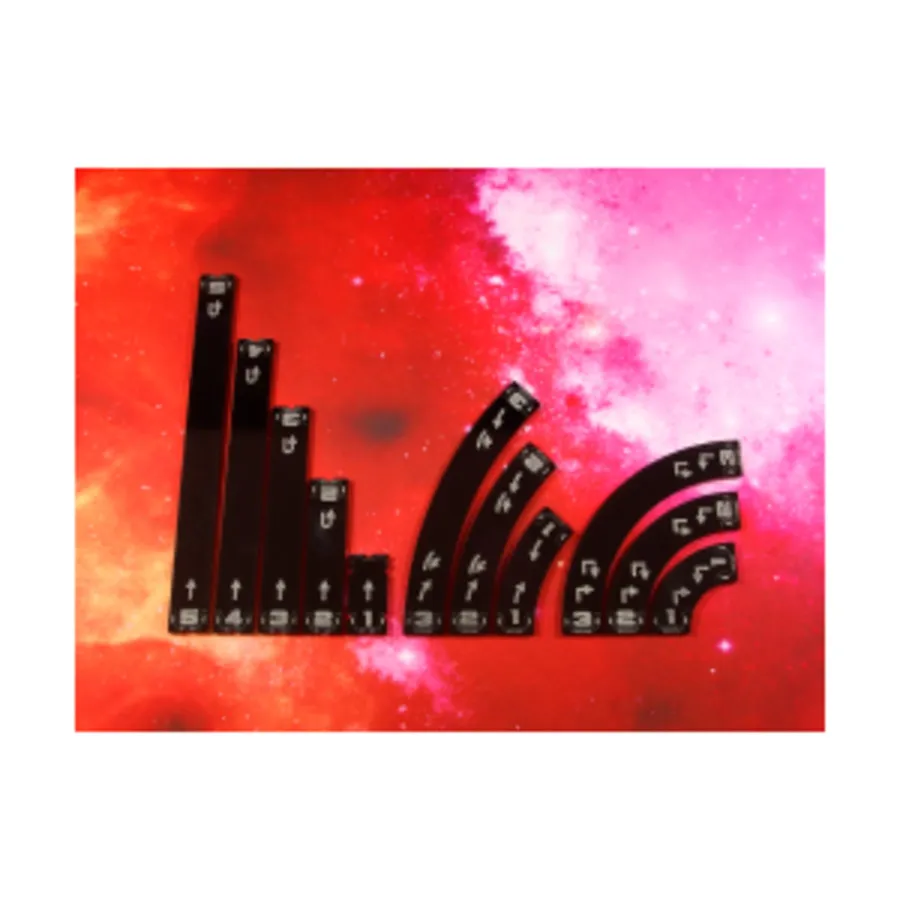 Космический истребитель - Шаблоны движений - Черный, Miniature Gaming Templates (Micro Art Studio)
Космический истребитель - Шаблоны движений - Черный, Miniature Gaming Templates (Micro Art Studio)