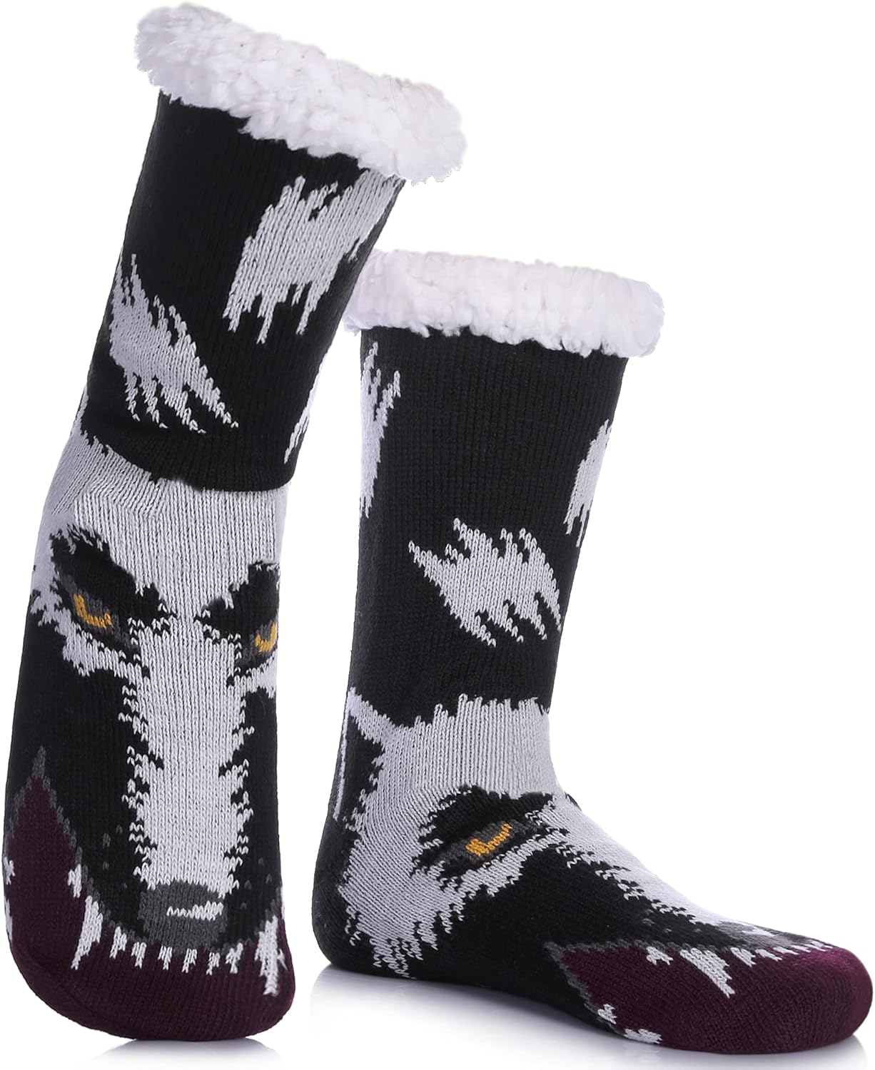 Мужские домашние носки-тапочки DYW с животным принтом, пушистые, противоскользящие, теплые зимние, мягкие, толстые с флисовой подкладкой, черный
Мужские домашние носки-тапочки DYW с животным принтом, пушистые, противоскользящие, теплые зимние, мягкие, толстые с флисовой подкладкой, черный