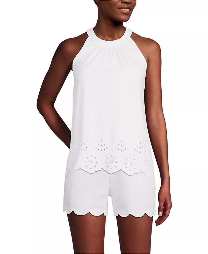 Легкий женский трикотажный топ с люверсами Lands' End, белый
Легкий женский трикотажный топ с люверсами Lands' End, белый