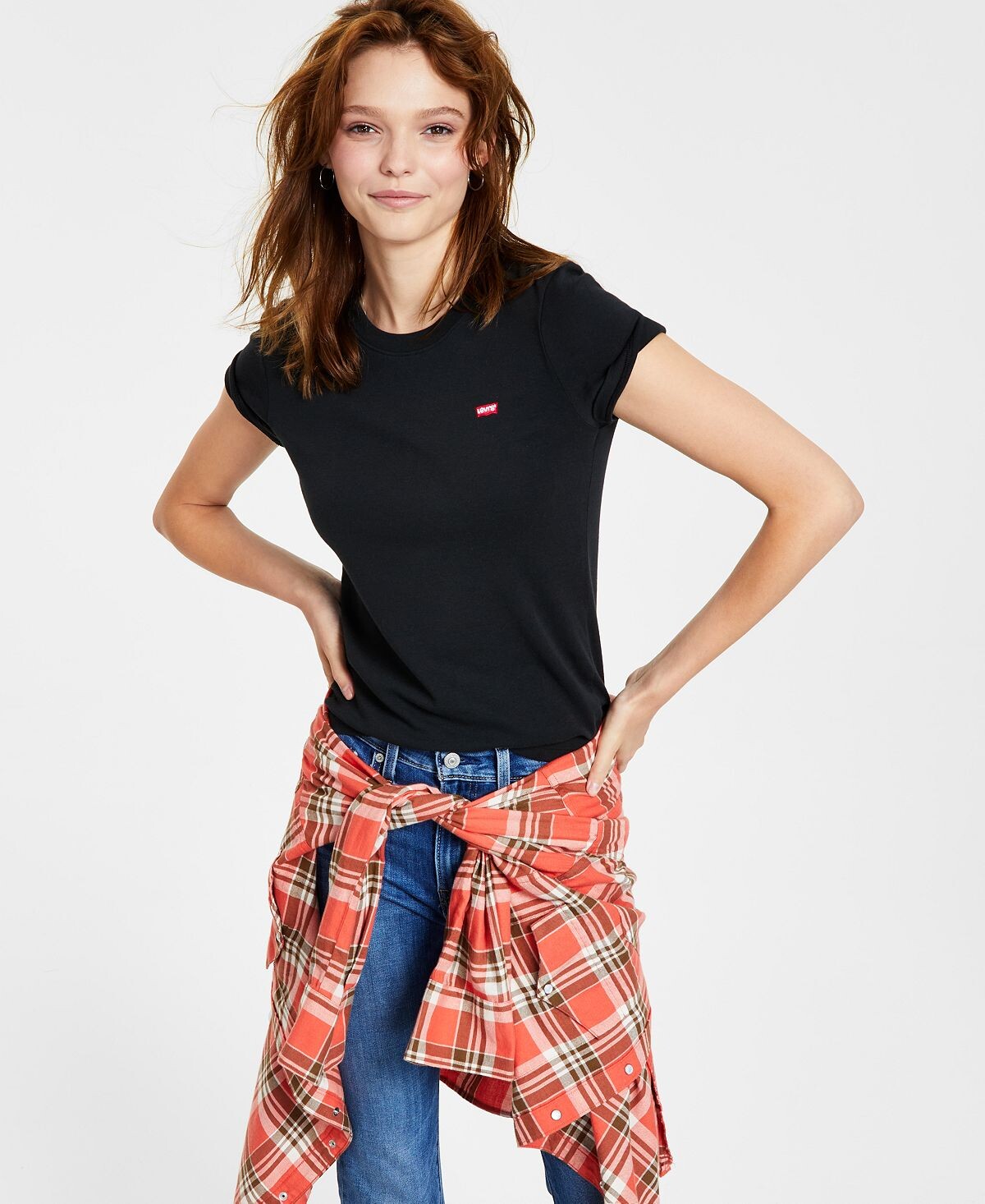 Женская хлопковая футболка The Perfect с круглым вырезом Levi's
Женская хлопковая футболка The Perfect с круглым вырезом Levi's