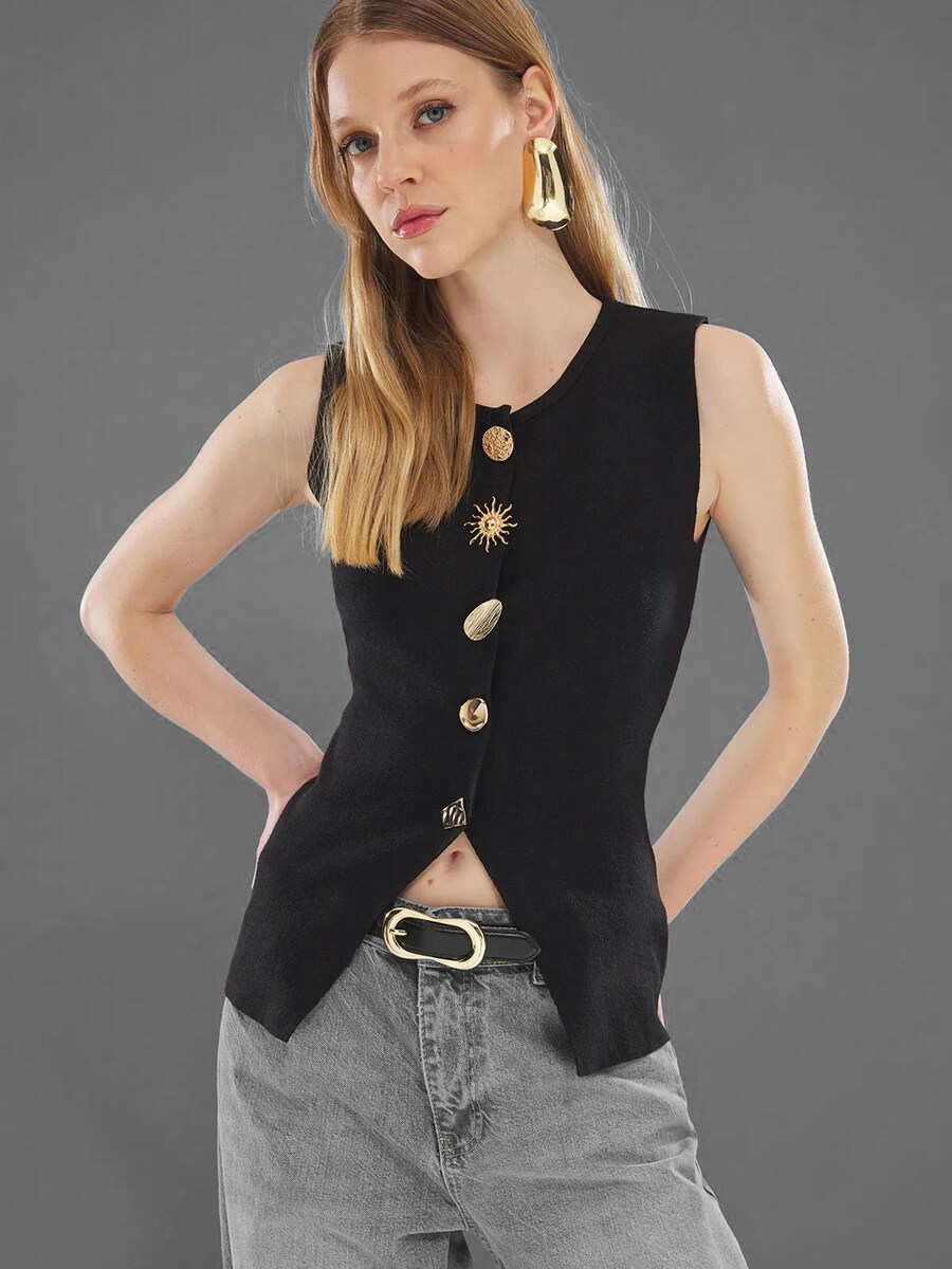 Жилет Trendyol, черный
Жилет Trendyol, черный